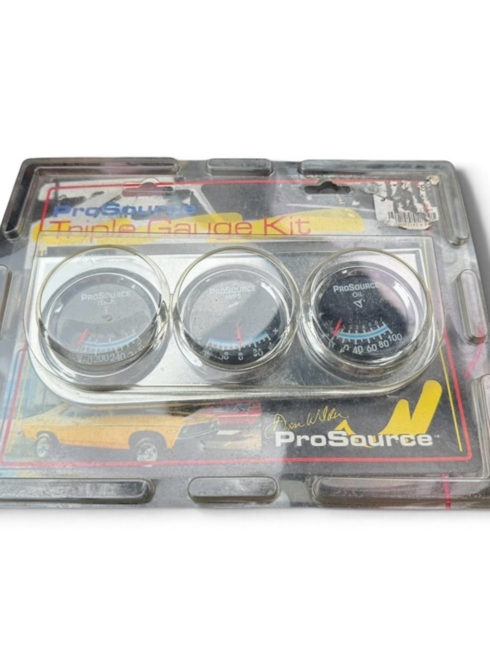 Vintage~Prosource~Automotive Triple Guage Kit~Oil Pressure~Water Temp & AMP